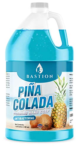 Foaming Antibacterial Hand Soap: Pina Colada Scented Refill 1 Gallon (128 oz) Bulk Hand Wash