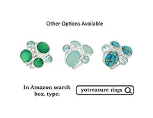 Load image into Gallery viewer, YoTreasure Aqua Chalcedony &amp; Blue Topaz 925 Sterling Silver Chunky Ring
