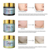 Load image into Gallery viewer, ANAI RUI Turmeric Clay Mask - Green Tea Detox Clay Mask - Dead Sea Minerals Mud Mask, Spa Facial Mask Set, 2.5 oz each
