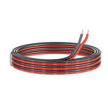 Load image into Gallery viewer, 10awg Silicone Electrical Wire 2 Conductor Parallel Wire line 40ft [Black 20ft Red 20ft] 10 Gauge Soft and Flexible Hook Up Oxygen Free Strands Tinned Copper Wire
