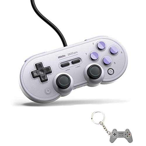 USB Game Controller for PC, 8Bitdo SN30 Pro Wired Controller/Gamepad for Raspberry Pi, Laptop and Nintendo Switch - (SN Edition)