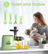 Load image into Gallery viewer, Juicer Machines, ORFELD Cold Press Juicer with 92% Juice Yield &amp; Purest Juice, Easy Cleaning &amp; Quiet Motor Juice Extractor for Vegetables and Fruits (Green)

