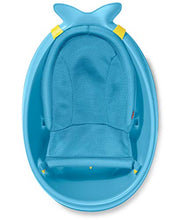 Load image into Gallery viewer, Skip Hop Baby Bath Tub, 3-Stage Smart Sling Tub, Moby, Blue
