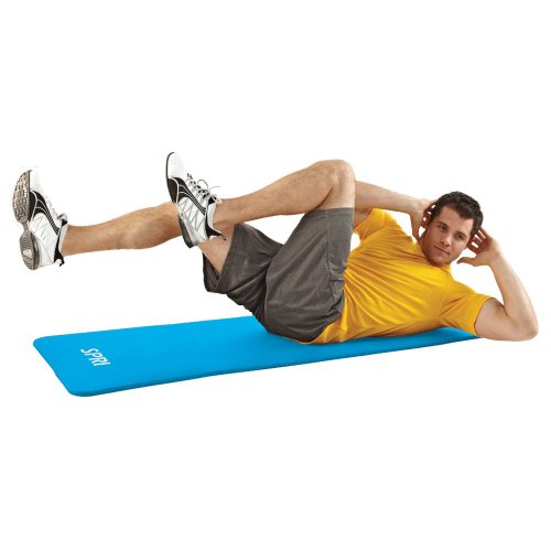 Load image into Gallery viewer, SPRI Exercise Mat for Fitness, Yoga, Pilates, Stretching & Floor Exercises, Blue, 48" L x 20" W x 1/2-Inch Thick