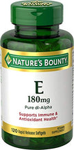 Load image into Gallery viewer, Nature&#39;s Bounty Vitamin E Pills and Supplement Softgels , Supports Antioxidant Health, 400iu, 120 Count
