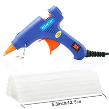 Load image into Gallery viewer, Hot Glue Gun,ccbetter upgraded version Mini Hot Melt Glue Gun with 30pcs Glue Sticks with glue gun removable Anti-hot cover for DIY Small Craft Projects and Home Quick Repairs Blue
