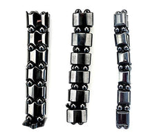 Load image into Gallery viewer, Black Hematite Gemstone Bracelet- Beautiful, Magnetic, Arthritis Pain Relief, Stretchable, Men, Women, Different Designs, Stylish Wrist Jewelry, 3 Piece Mix Set
