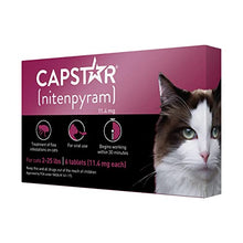 Load image into Gallery viewer, Capstar Fast-Acting Oral Flea Treatment for Cats, 6 Doses, 11.4mg (2-25 Lbs)
