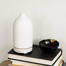 Load image into Gallery viewer, Vitruvi Stone Diffuser, Ceramic Ultrasonic Essential Oil Diffuser for Aromatherapy, White, 90ml Capacity
