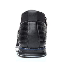 Load image into Gallery viewer, COSIDRAM Men Casual Shoes High-top Walking Shoes Driving Boots Soft Loafers Luxury Leather Sneakers for Male Business Office Dress Black 12
