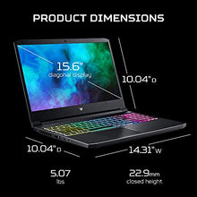 Load image into Gallery viewer, Acer Predator Helios 300 PH315-54-760S Gaming Laptop | Intel i7-11800H | NVIDIA GeForce RTX 3060 Laptop GPU | 15.6&quot; Full HD 144Hz 3ms IPS Display | 16GB DDR4 | 512GB SSD | Killer WiFi 6 | RGB Keyboard
