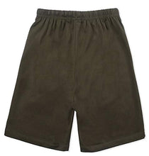 Load image into Gallery viewer, Kid Nation Kids Unisex 2 Packs 100% Cotton Casual Pull on Shorts for Boys and Girls M Olive + Heather Charcoal Gray
