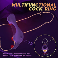 Load image into Gallery viewer, Vibrating Cock Ring with Rabbit Design, Rechargeable Penis Ring Vibrator with 9 Vibration Modes , TIVINO Silicone Male Sex Toy for Man and Couple Play
