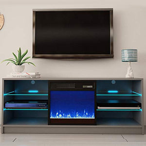 Meble Furniture Manhattan Electric Fireplace Modern 58" TV Stand