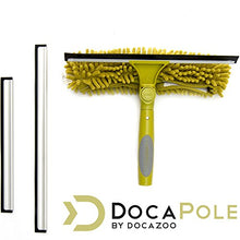 Load image into Gallery viewer, DocaPole Window Squeegee and Scrubber Combo Attachment, 3 Squeegee Blades Included, Compatible with Any DocaPole
