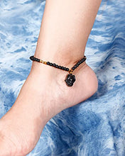 Load image into Gallery viewer, Lightock Lava Rock with Black Obsidian Fox Anklet Bracelet For Women Essential Oil Diffuser Lucky Gifts
