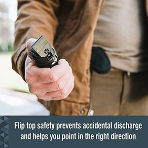 SABRE Tactical Pepper Gel With Belt Holster, 18 Bursts of Maximum Police Strength OC Spray, Quick Access Flip Top Safety, 18-Foot Range, Gel Is Safer, Designed For Security Professionals