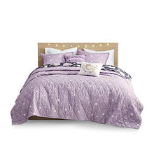 Load image into Gallery viewer, Urban Habitat Kids Magical Narwhals Reversible 100% Cotton Quilt, Novel Animal Print Modern All Season Down Alternative Bed Set for Kids, Decorative Pillows, Twin(68"x88"), Purple Multi 4 Piece
