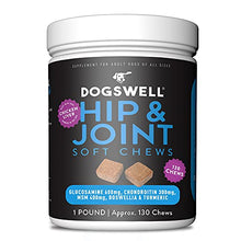 Load image into Gallery viewer, DOGSWELL Hip and Joint Supplement for Dogs - Soft Chews with Glucosamine, Chondroitin, MSM, Boswellia &amp; Turmeric, 1 Pound

