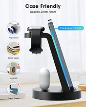 Load image into Gallery viewer, Wireless Charging Station, 3 in 1 Wireless Charger Compatible with iPhone 14/13/12/11/Pro/Max/SE/XS/XR/X/8 Plus/8, Fast Wireless Charging Stand Dock for Apple Watch Series &amp; Airpods(with Adapter)
