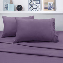 Load image into Gallery viewer, Mejoroom Bed Sheets Set - Soft Microfiber Bed Sheets,14-inch Deep Pockets,Copper ion Element,Wrinkle,Fade,Stain Resistant,Hypoallergenic - 4 Piece（Full，Purple）
