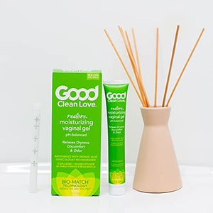 Good Clean Love Restore Moisturizing Vaginal Gel, pH-Balanced, Water-Based with Aloe Vera & Lactic Acid, Reduces Dryness, Discomfort & Odor for Women, 2 Oz (2-Pack)
