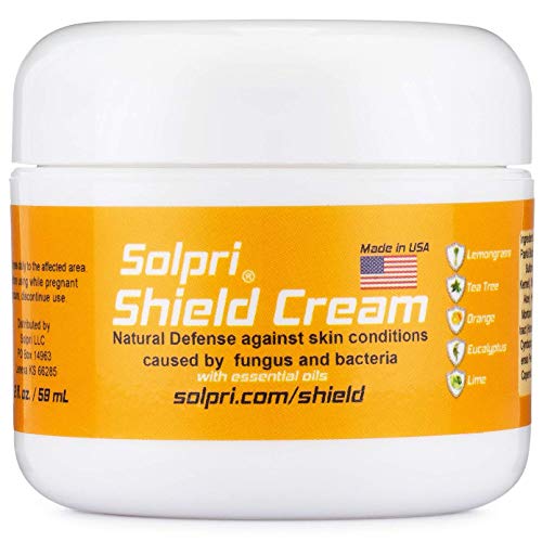 Load image into Gallery viewer, Solpri Shield Antifungal Cream - for Athletes Foot, Jock Itch Fungus, and Ringworm - with Lemongrass, Tea Tree Oil, and More 2 Fl Oz
