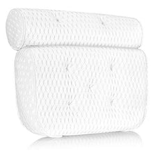 Load image into Gallery viewer, Mosuch Bath Pillow for Head Neck and Shoulder Support, 4D Air Mesh Luxury Spa Bathtub Pillow with 7 Non-Slip Suction Cups Large and Soft Bath Pillows Fits All Bathtub, Hot Tub, Jacuzzi and Home Spa
