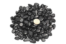 Load image into Gallery viewer, ZenQ 1 lb Black Obsidian Tumbled Stone Chips Crushed Natural Crystal Quartz Pieces

