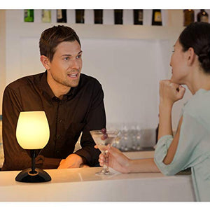 Boncoo Touch Control Table Lamp Dimmable Small Lamp Ambient Light with White Opal Glass Shade Simple Night Light Modern Accent Lamp Bedside Nightstand Lamp for Bedroom Living Room, E12 Bulb Included