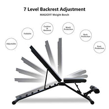 Load image into Gallery viewer, Magic Fit Adjustable Weight Bench Utility Exercise Workout Bench Flat/Incline/Decline Bench Press for Home Gym
