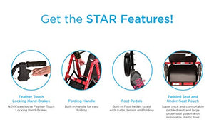 NOVA Medical Products Star 8 Rollator Walker with Perfect Fit Size System, Lightweight & Foldable, Easy to Lift & Carry, Great for Travel, Color Diamond Sky Blue