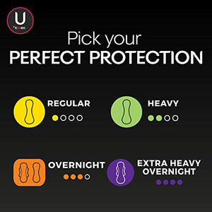 U by Kotex Security Maxi Feminine Pads, Heavy Absorbency, Unscented, 132 Count (3 Packs of 44) (Packaging May Vary)