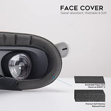 Load image into Gallery viewer, DESTEK Oculus/Meta Quest 2 Facial Interface Bracket &amp; Face Cover, Sweatproof Anti-Light Leakage Face Pad, Breathable Face Bracket, 6in1 Oculus Quest 2 Accessory Set
