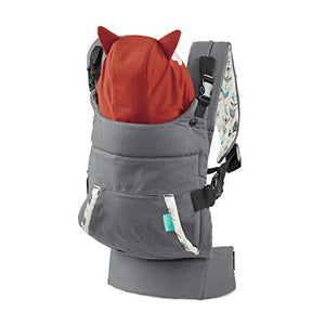 Infantino Cuddle Up Ergonomic Carrier, Face-in Front Carry & Back Carry with Removable Character Canopy Hood - Fox