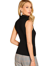 Load image into Gallery viewer, Verdusa Women's Sleeveless High Turtle Neck Fitted Tops Pink XL
