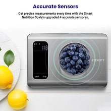 Load image into Gallery viewer, Etekcity Smart Food Nutrition Scale, Digital Grams and Ounces for Weight Loss, Baking, Cooking, Keto and Meal Prep, Large, Stainless Steel

