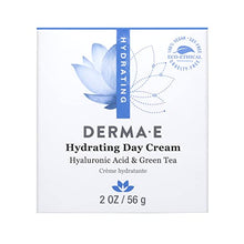 Load image into Gallery viewer, DERMA E Hydrating Day Cream with Hyaluronic Acid and Green Tea – All Natural, Vitamin Enriched Facial Moisturizer – Hydrating, and Smoothing Face Cream, 2oz
