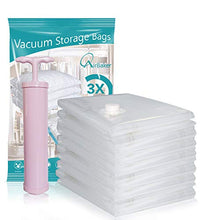 Load image into Gallery viewer, AirBaker Travel Vacuum Storage Bags for Clothes Comforters Blankets Pillows ( 10 x Large ) with Pump Space Saver Bag
