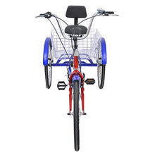 Load image into Gallery viewer, Slsy Adult Tricycles 7 Speed, Adult Trikes 20/24 / 26 inch 3 Wheel Bikes, Three-Wheeled Bicycles Cruise Trike with Shopping Basket for Seniors, Women, Men.
