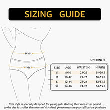 Load image into Gallery viewer, INNERSY Period Underwear for Teen Girls Cotton Leakproof Menstrual Panties 3 Pack(12-14 Years, 3 Black with Contrasting Hem)
