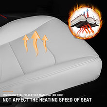 Load image into Gallery viewer, Bomely Fit Tesla Model Y Seat Covers All Season Nappa Leather Car Seat Cushion Protector 2019-2021 Tesla Model Y Accessories (White, Model Y(Full Wrapped 12 Pcs))
