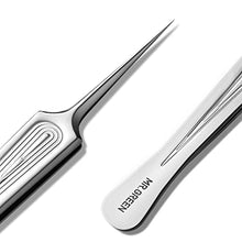 Load image into Gallery viewer, MR.GREEN Ingrown Hair Tweezers Needle Nose Pointed Tips Tweezers For Eyebrows Splinters Blackhead Removal Acne Clip Extractor (Long)
