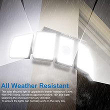 Load image into Gallery viewer, Solar Lights Outdoor – AmeriTop 300 LED 7000K Motion Sensor Lights Cordless; 5 Adjustable Heads, 360° Wide Angle Illumination, IP65 Waterproof, Security LED Flood Light for Patio Yard Garden 2 Pack
