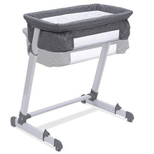 Load image into Gallery viewer, Simmons Kids By The Bed City Sleeper Bassinet - Adjustable Height Portable Crib with Wheels &amp; Airflow Mesh, Grey Tweed
