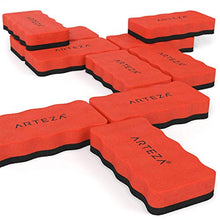 Load image into Gallery viewer, Arteza Magnetic Dry-Erase Board Foam Erasers, Set of 10, Ergonomic Shape with Thick Felt Pad, Office Supplies for Whiteboards, Lapboards, and Glass Boards

