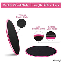 Load image into Gallery viewer, Tripsky Fitness exercise Core sliders,Workout Equipment at home,Double Sided Gilder Strength Slides Discs Work Smoothly on Any Surface Perfect for Stretch Strength Abdominal Core Exercise (Set of 2)
