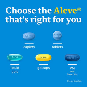 Aleve Arthritis Gelcap, Fast Acting All Day Pain Relief for Headaches, Muscle Aches, and Fever Reduction, Naproxen Sodium Gelcaps, 220 mg, Yellow, 160 Count