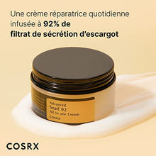 Load image into Gallery viewer, COSRX Snail Mucin 92% Repair Cream 3.52 oz, 100g, Daily Face Gel Moisturizer for Dry Skin, Acne-prone, Sensitive Skin, Not Tested on Animals, No Parabens, No Sulfates, No Phthalates, Korean Skincare
