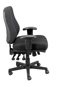 Eurotech Seating 24/7 Swivel Black Chair, Dove Black